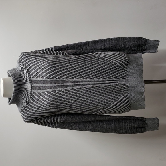 Prana Sweaters - Prana Sentiment Sweater Gray Organic Cotton Women's Large Mockneck Chunky Knit